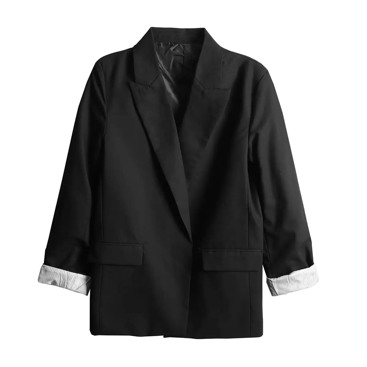 Charmchant Oversized Linen Blazer – Effortless Casual Office Style
