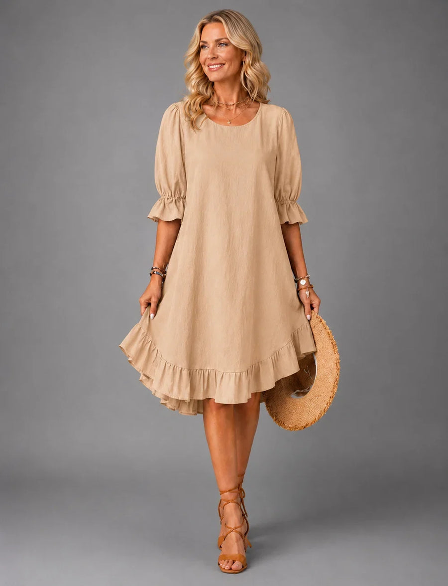 Elira™ | Relaxed Ruffle-Hem Dress