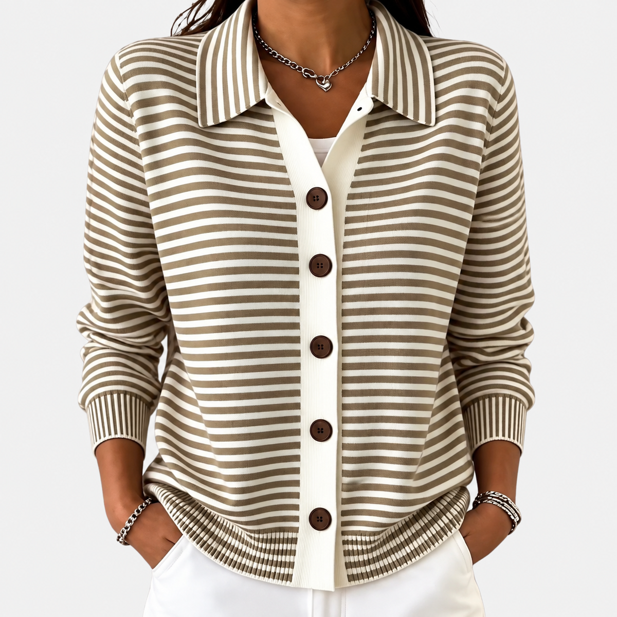 Nola™ | Striped Autumn Cardigan