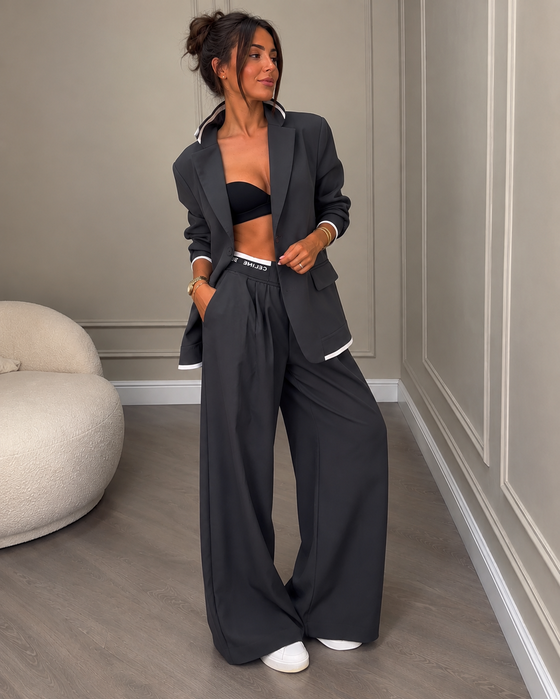 BROOKE | COLORBLOCK BLAZER & WIDE-LEG SET