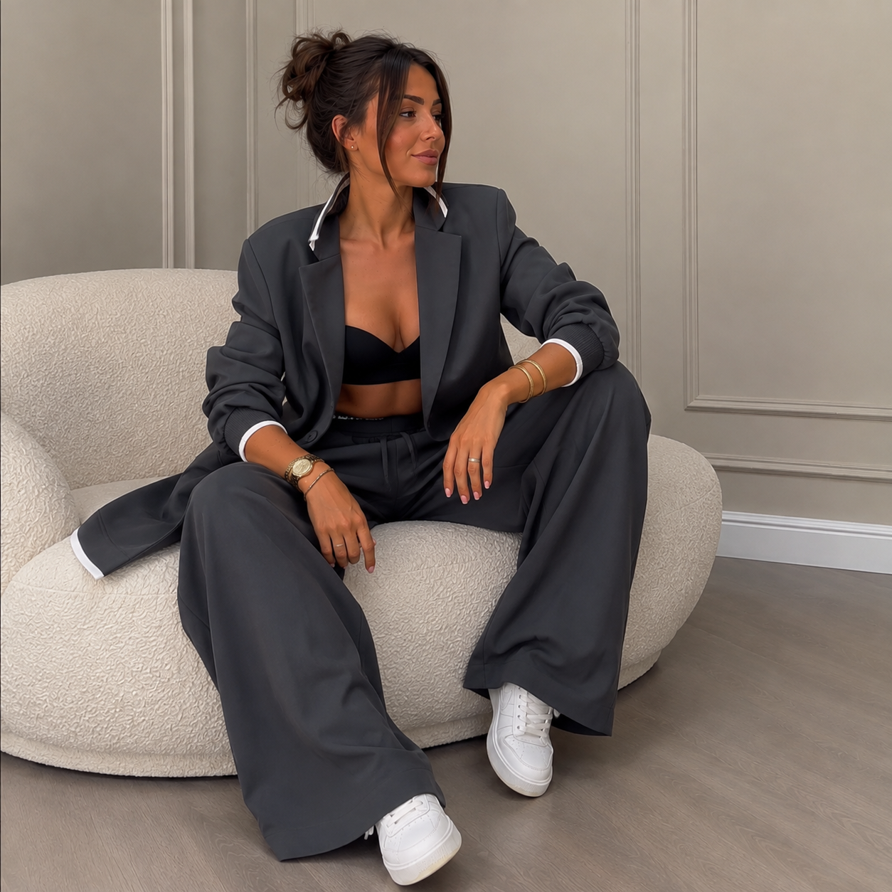 BROOKE | COLORBLOCK BLAZER & WIDE-LEG SET