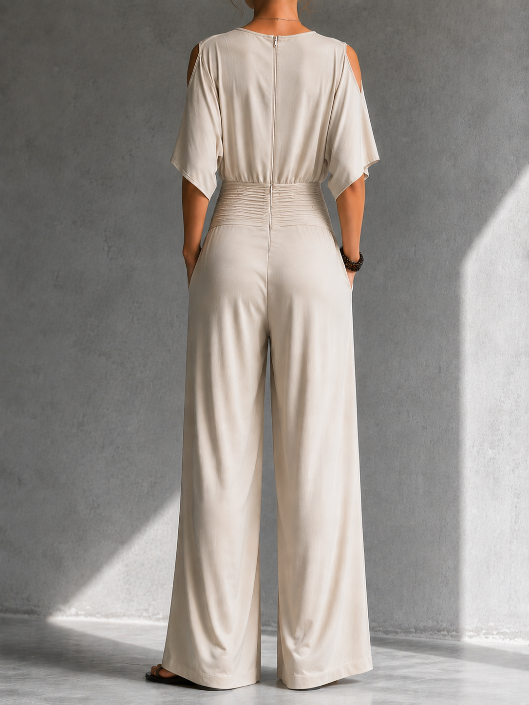 GERIKA | OFF-SHOULDER WIDE-LEG JUMPSUIT
