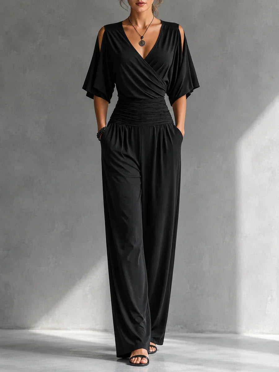 GERIKA | OFF-SHOULDER WIDE-LEG JUMPSUIT
