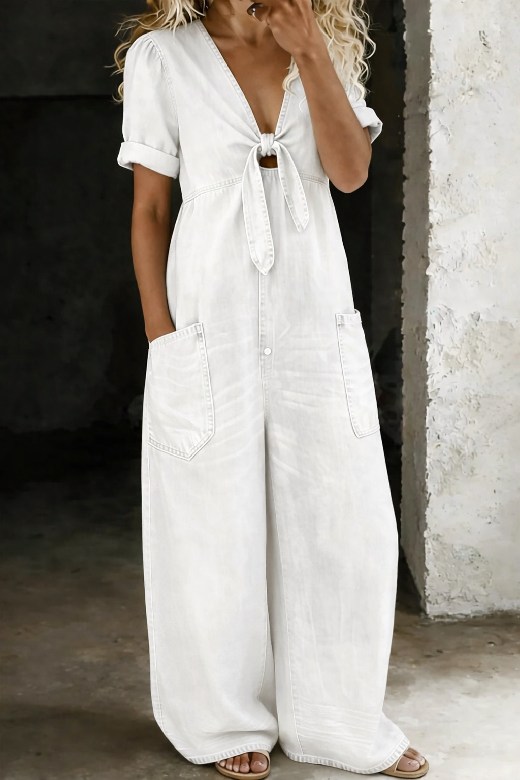 MAYA | V-NECK UTILITY JUMPSUIT