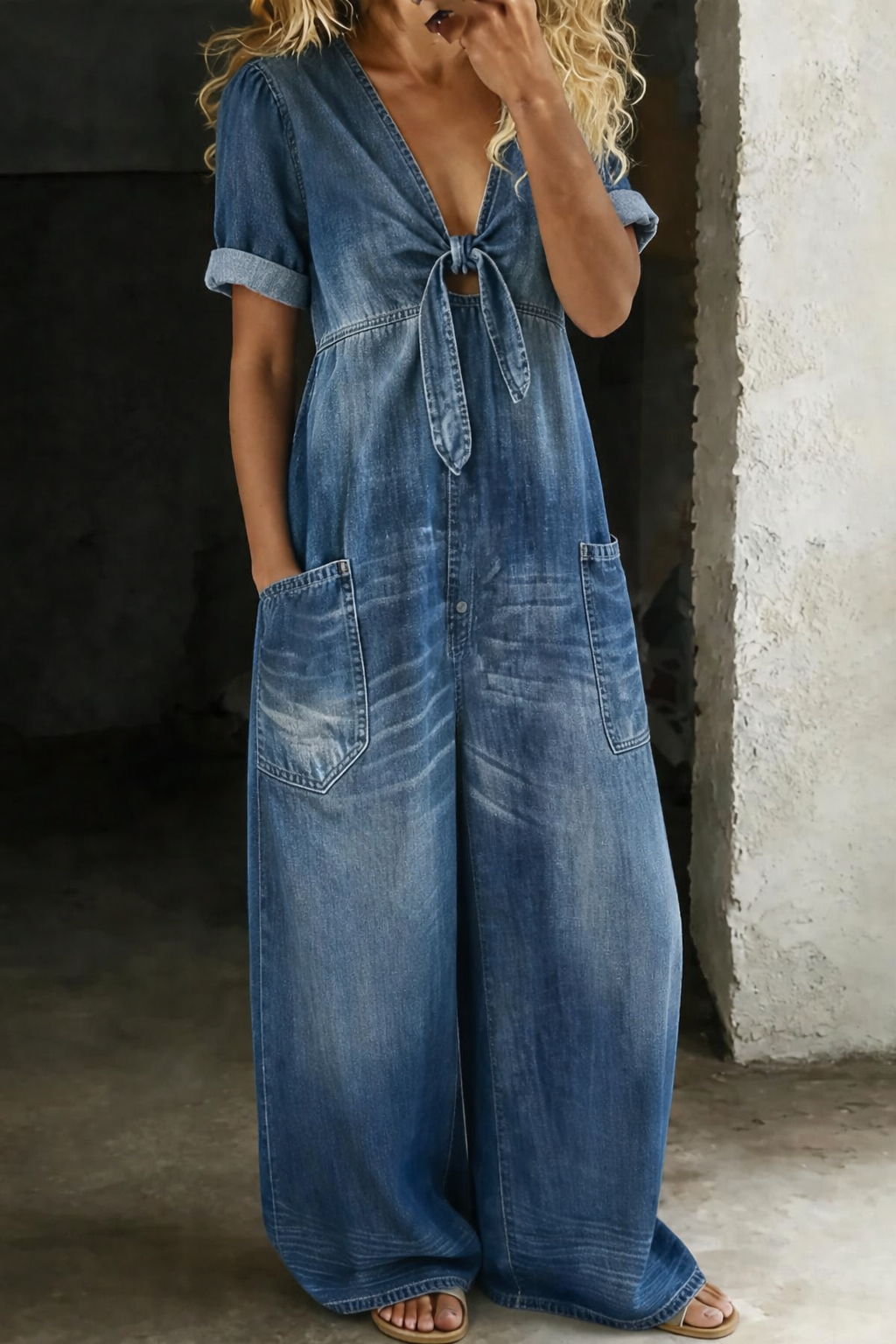 MAYA | V-NECK UTILITY JUMPSUIT