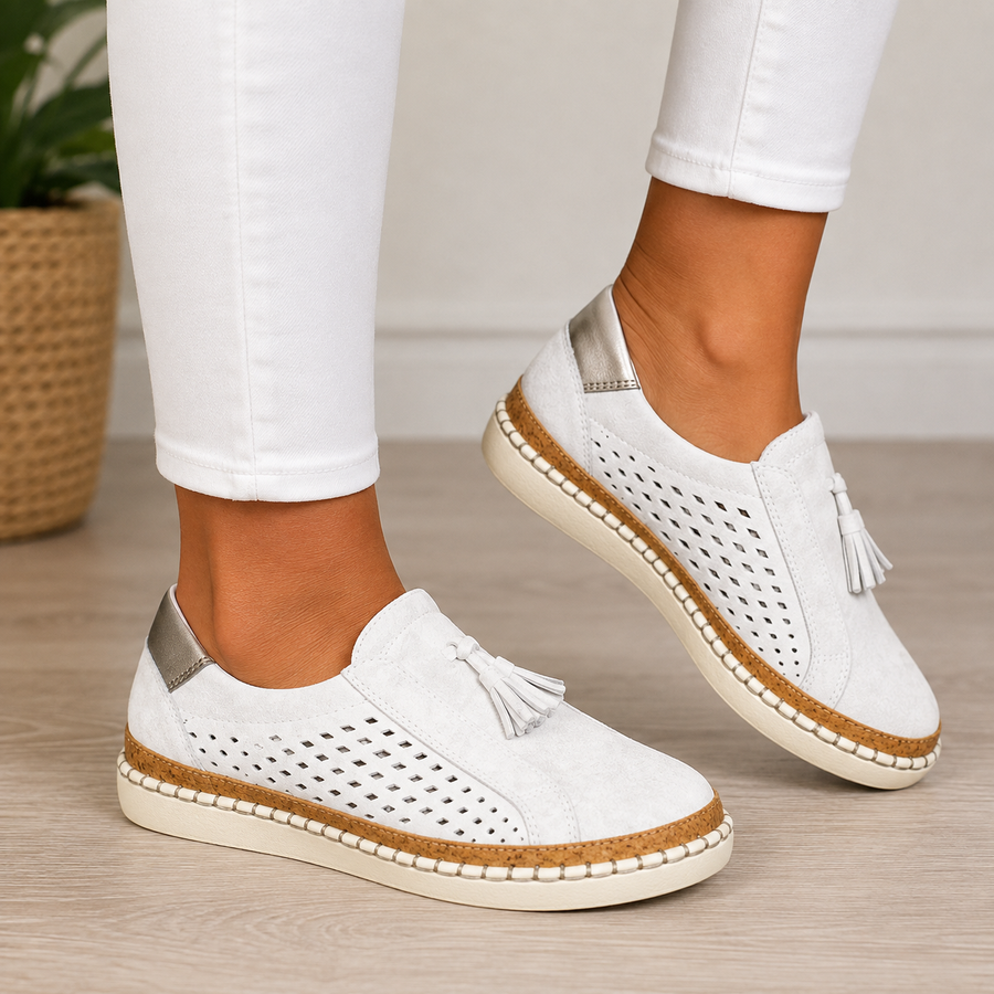 Christine™ | Perforated Slip-On Loafers.