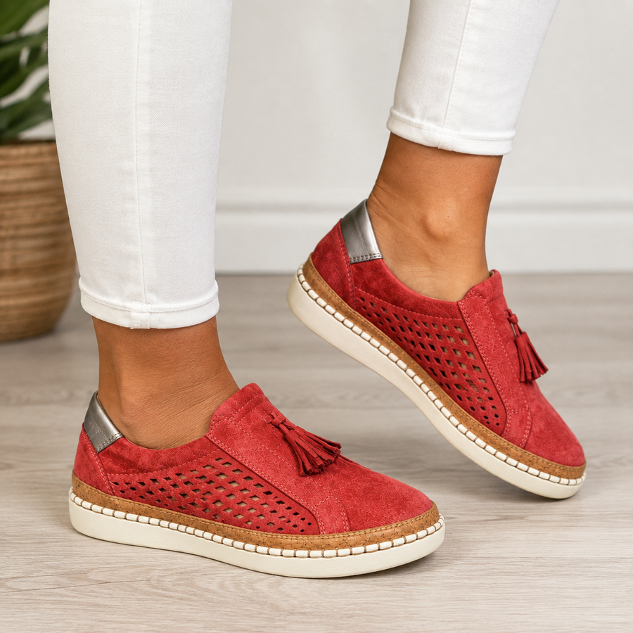 Christine™ | Perforated Slip-On Loafers.