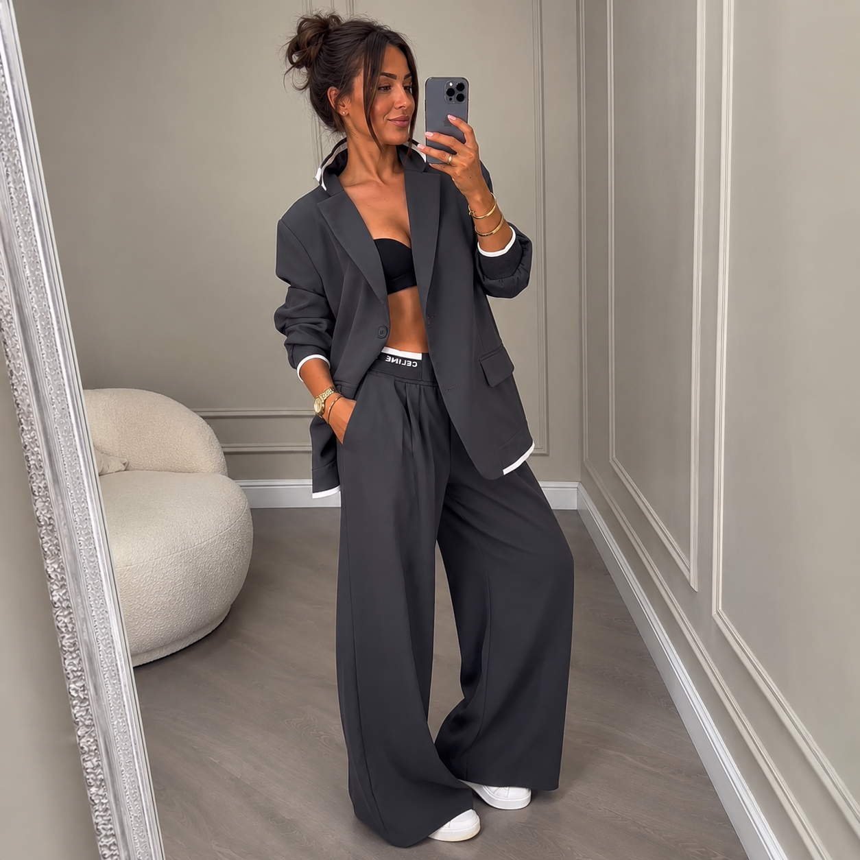 BROOKE | COLORBLOCK BLAZER & WIDE-LEG SET
