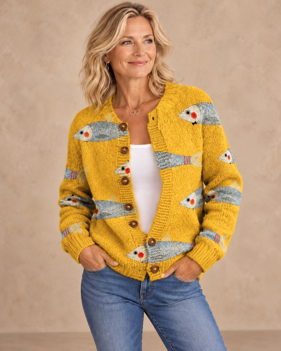 Anouk™ | Vintage Print Cardigan Sweater