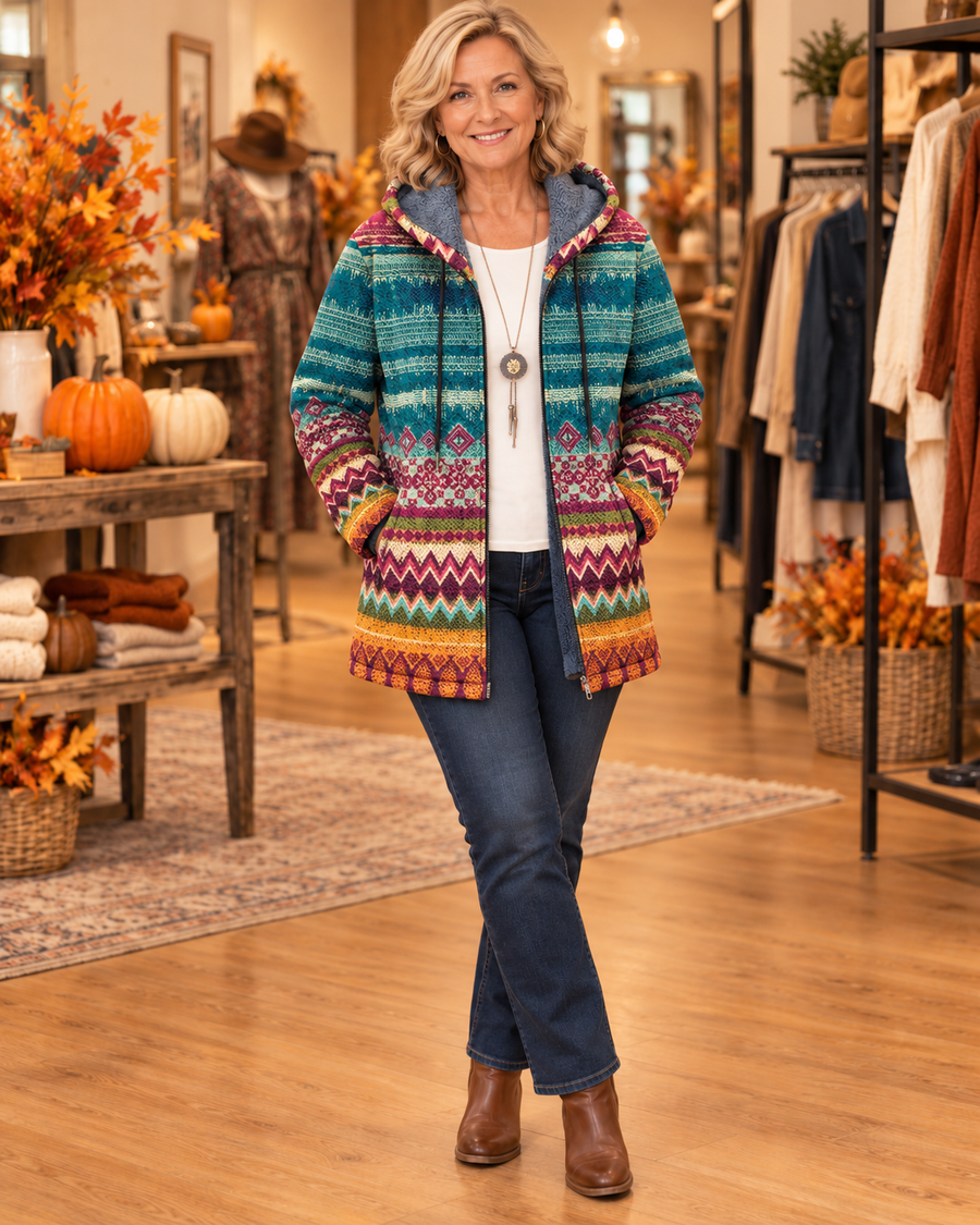 Tallulah | Artful Hooded Cardigan