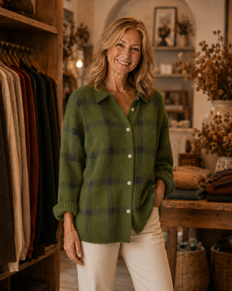 Dawnley™ | Plaid Button Cardigan