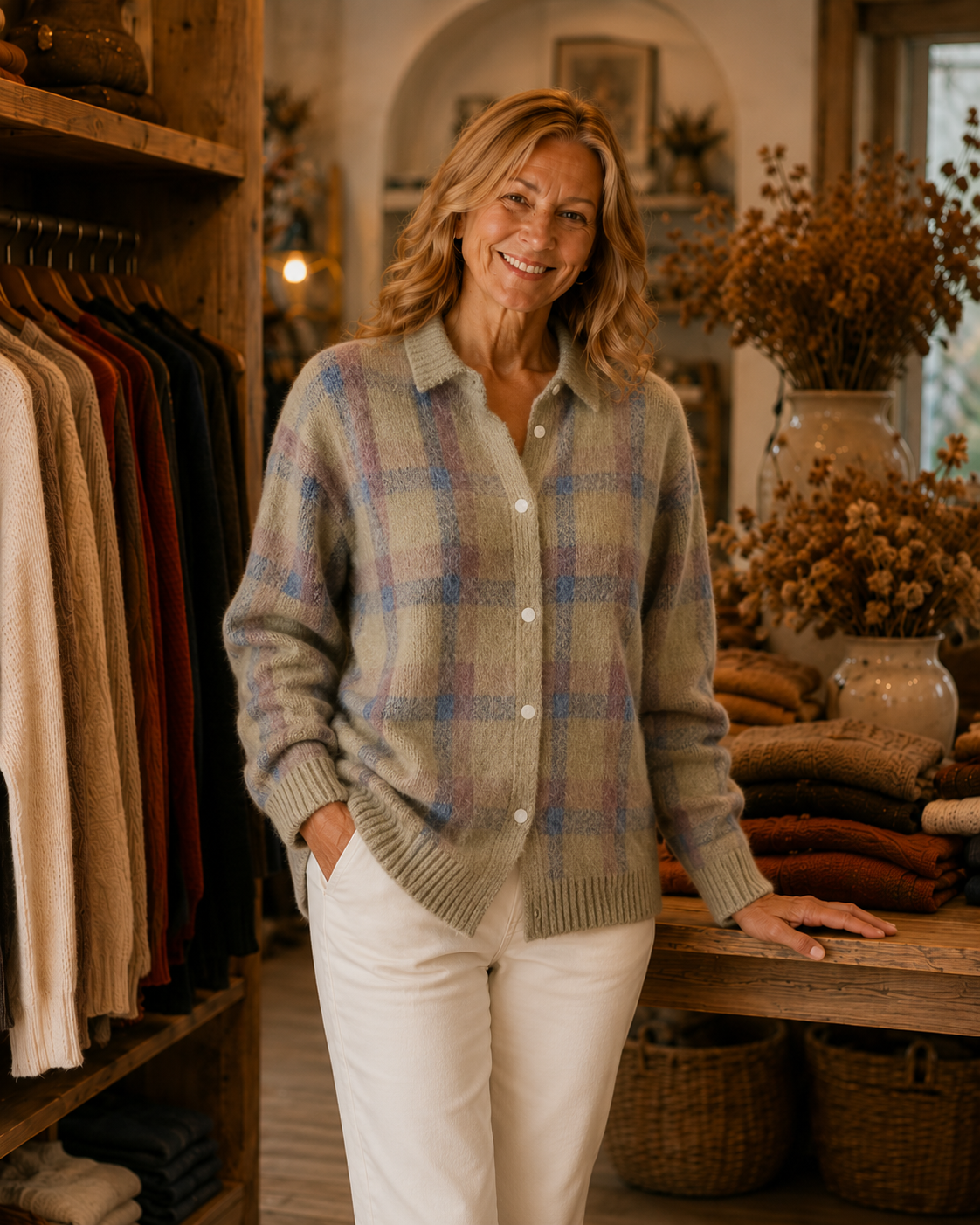 Nirvelle™ | Cozy Checked Cardigan
