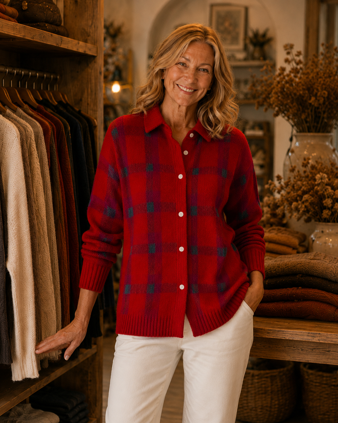 Ivalene™ | Plaid Button Cardigan