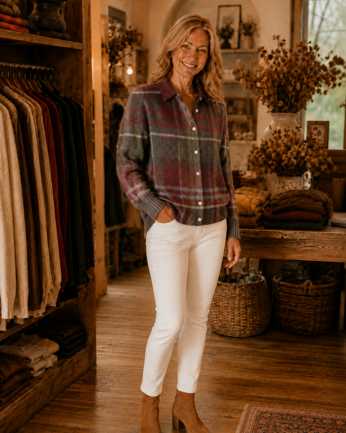 Beverley™ | Classic Plaid Cardigan