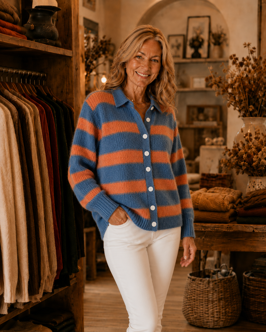 Avonelle™ | Striped Knitted Cardigan