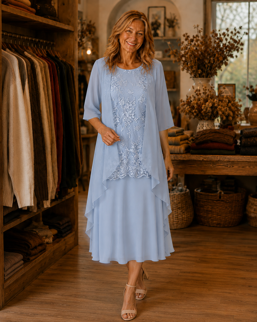 Lumi™ Chiffon Two-Piece Dress