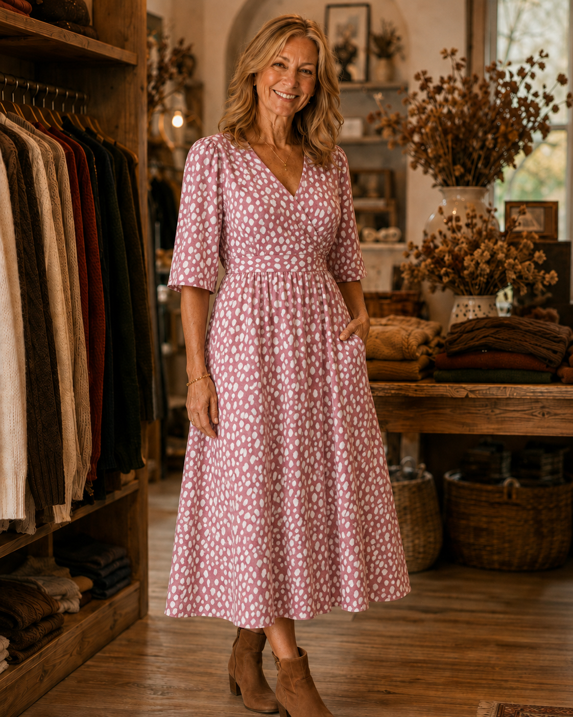 Romy | Tummy Covering Midi Dress