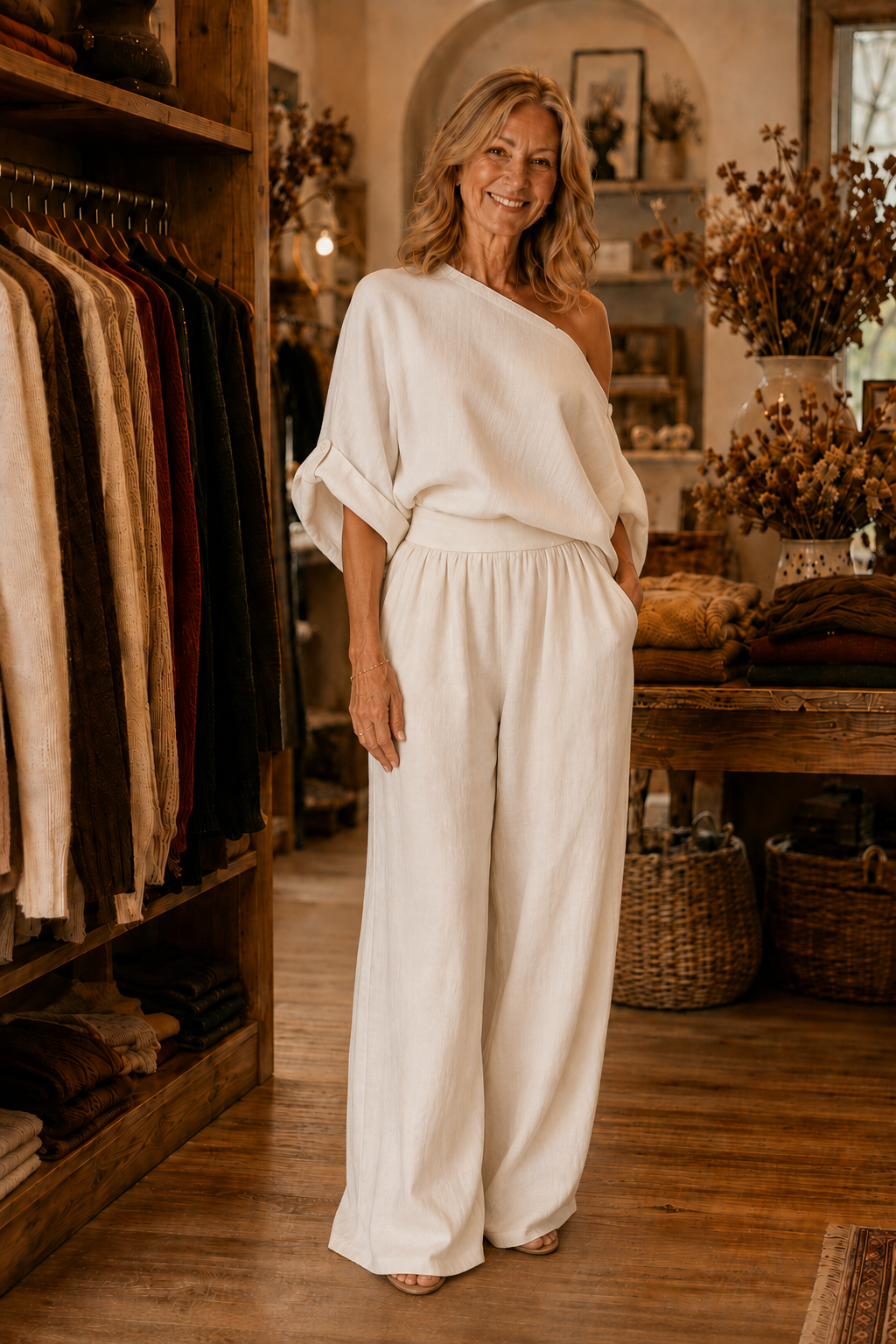 MILA | OFF-THE-SHOULDER TWO-PIECE SET