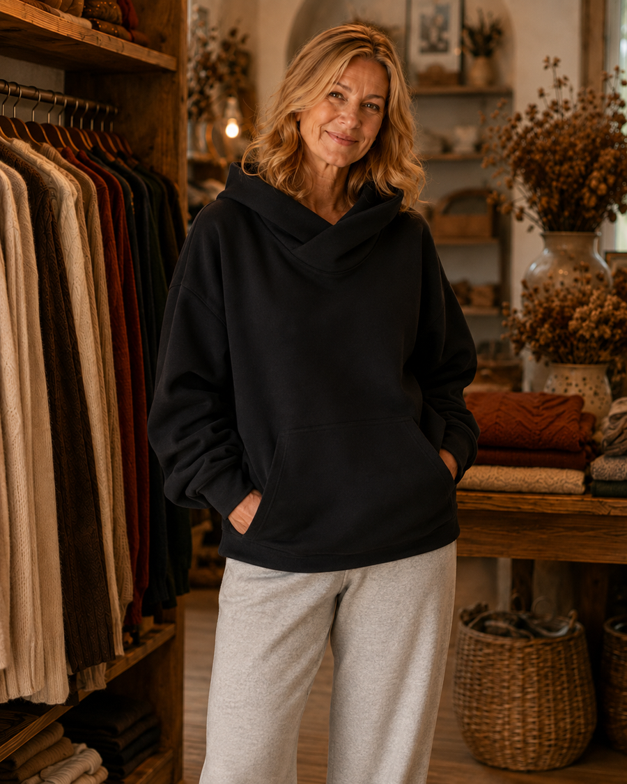 Oversized Women's turtleneck sweatshirt