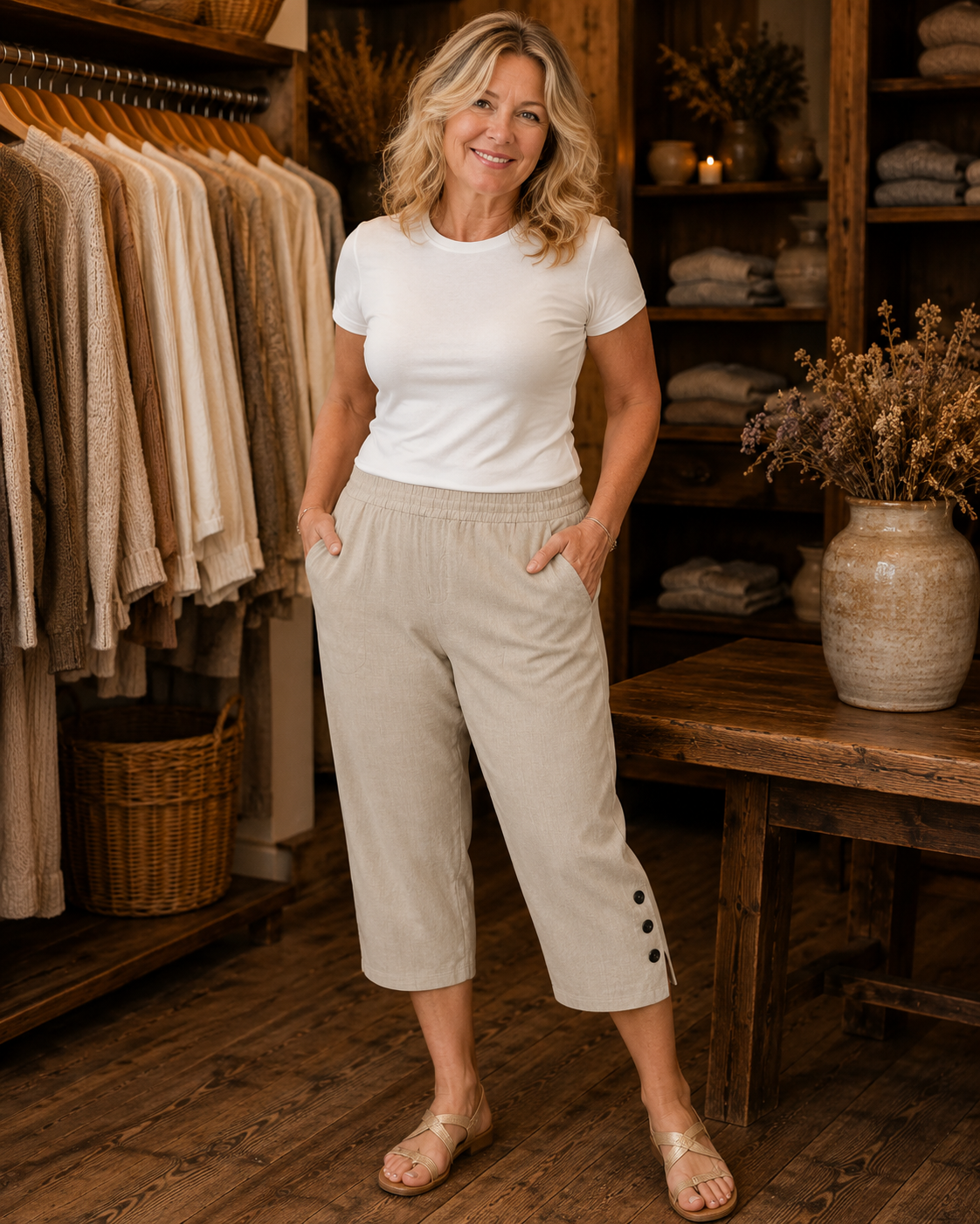 Eileen™ Relaxed Capri Pants