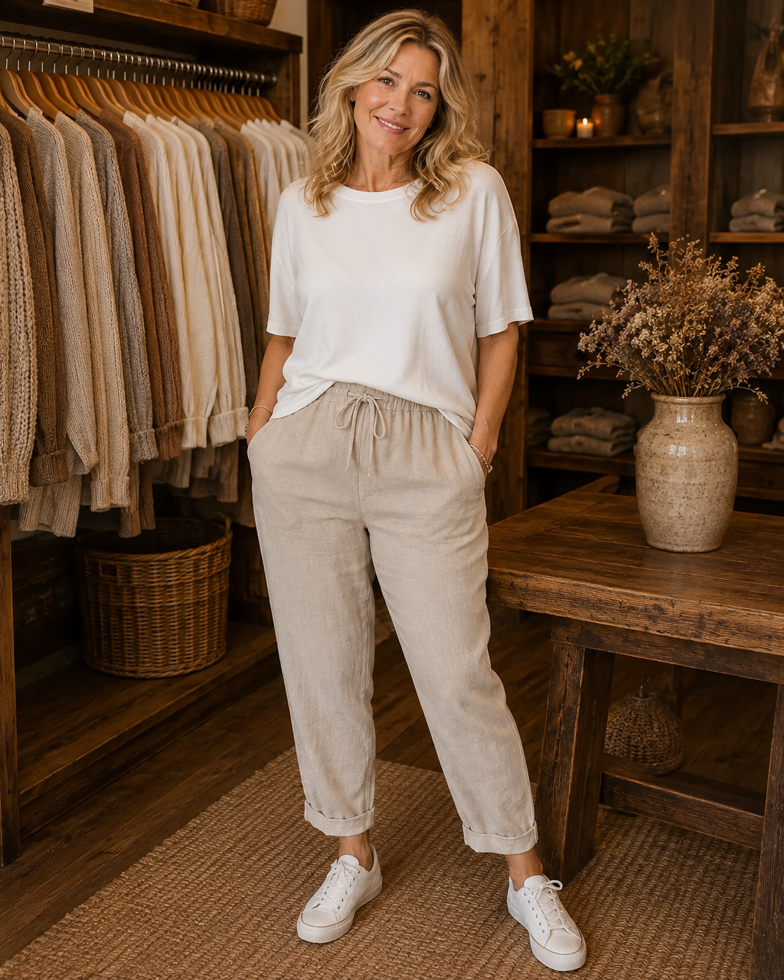 Ella™ Elegant cotton-linen pants