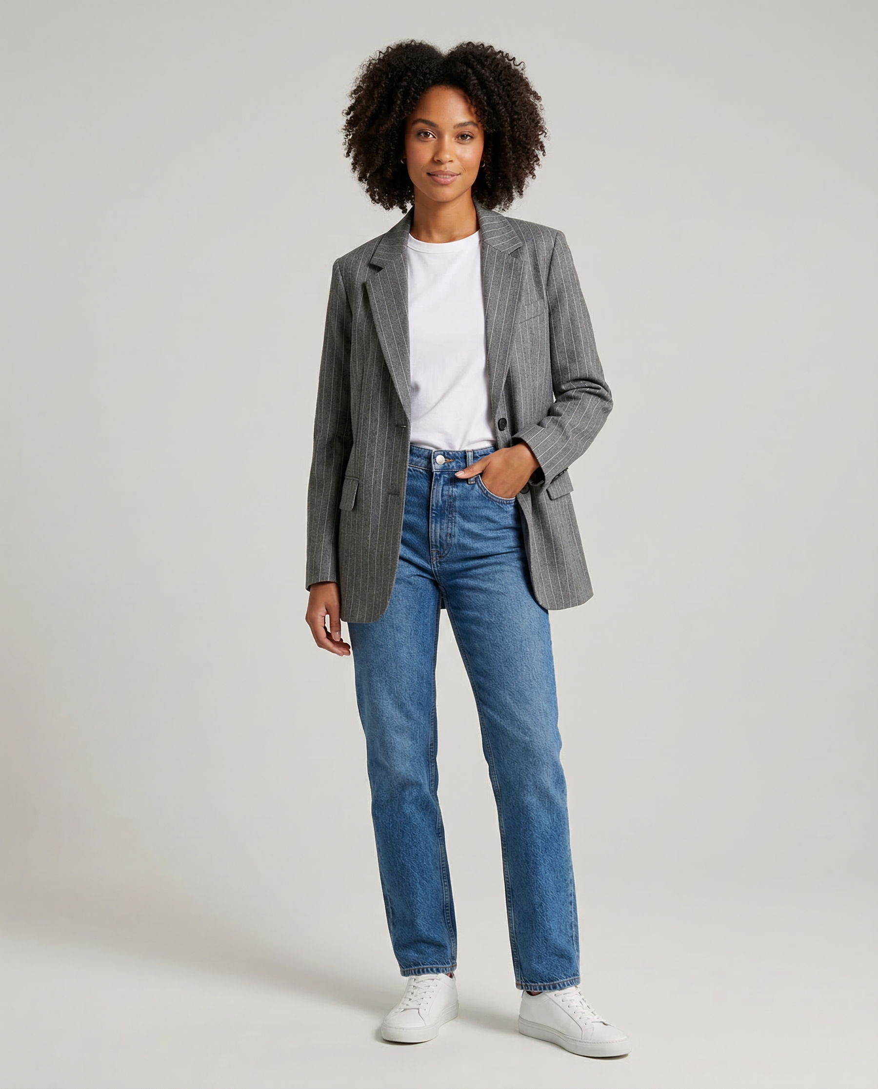 Striped Blazer – Chic Vintage Design with Pockets