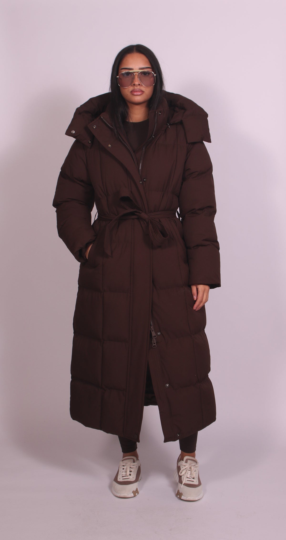 Hooded Puffer Longline Coat