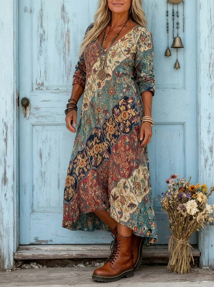 Lidia™ Flowing Autumn Maxi Dress