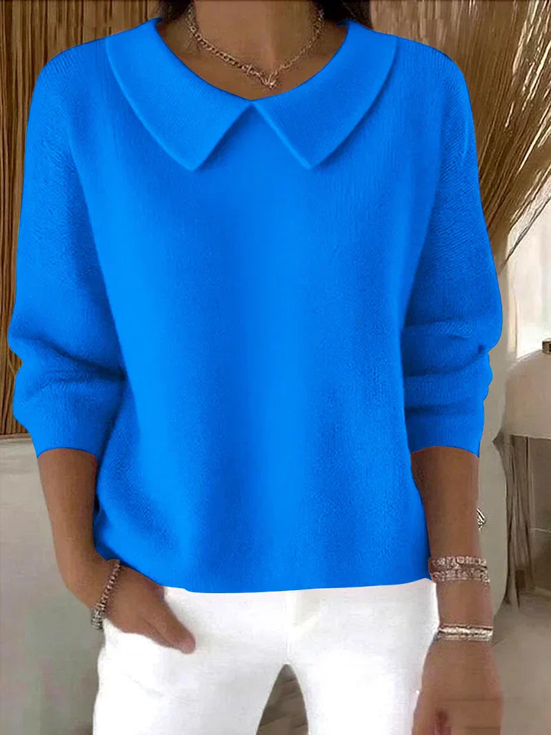 Classic Relaxed Knit Pullover Sweater for Women