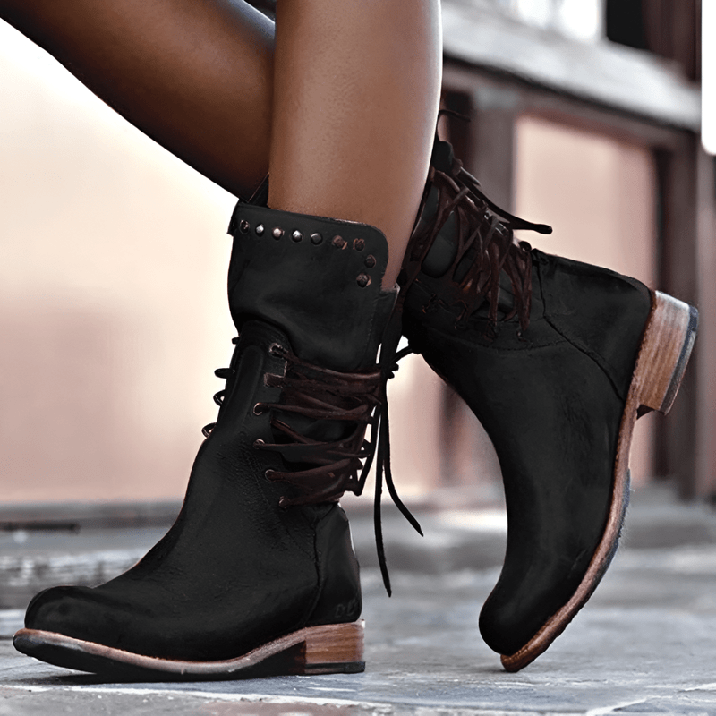 Tina | Retro Lace-Up Boots with a Comfort Sole