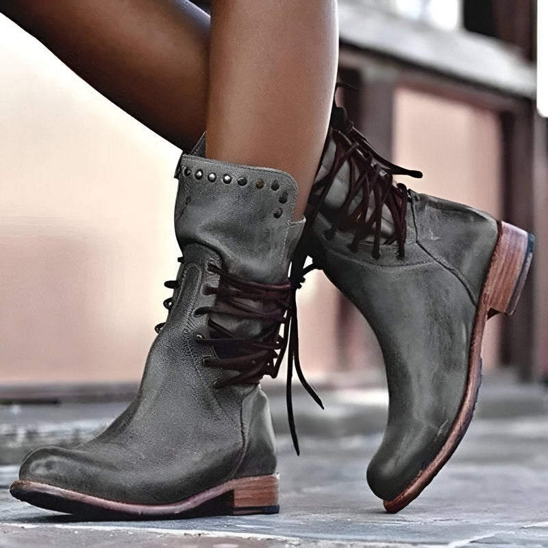 Tina | Retro Lace-Up Boots with a Comfort Sole