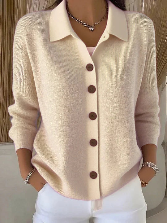Jessie™ | Collared Button-Front Cardigan