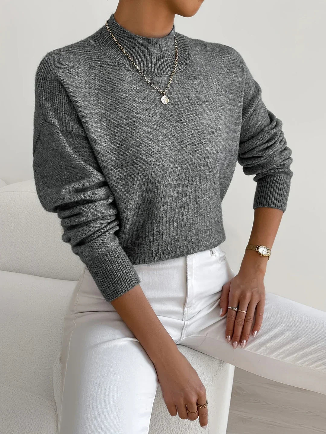 Elegant Cosy Turtleneck Knit Sweater Ladies