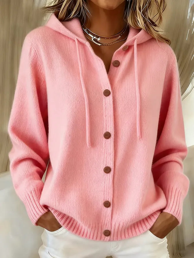 Tessa™ | Cozy Buttoned Hooded Cardigan