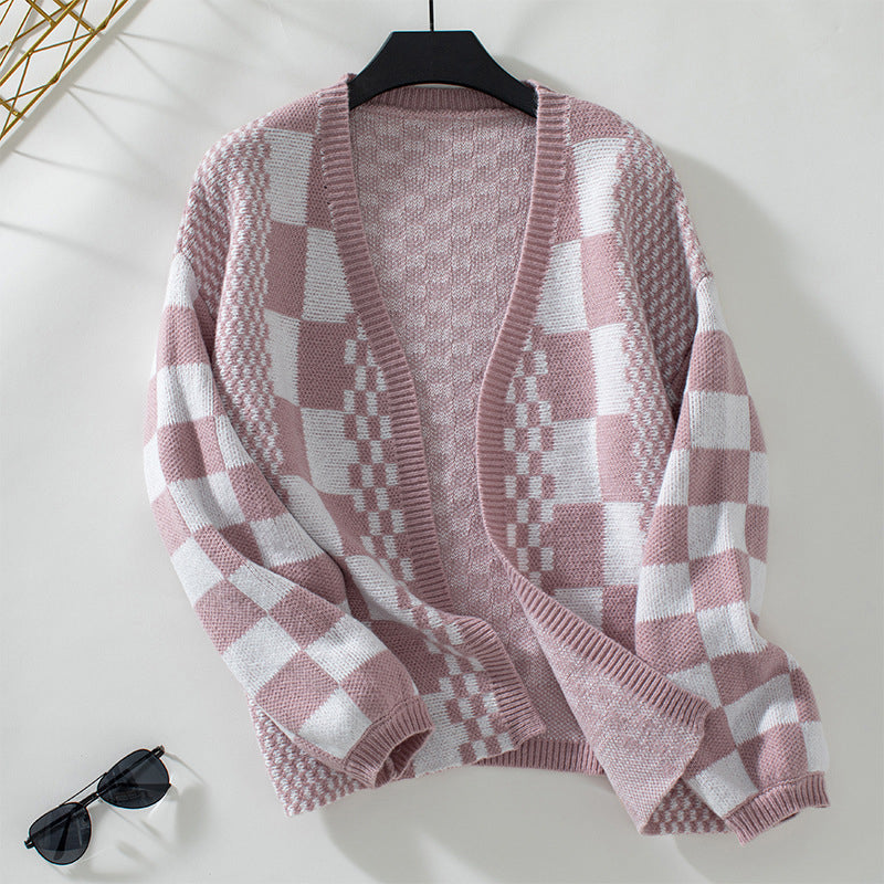 Gabriella | Women’s Comfort Check Pattern Cardigan