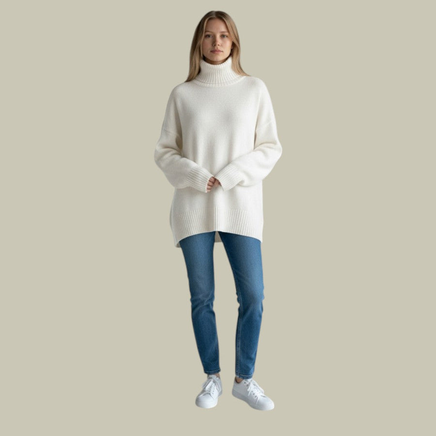 Modern Relaxed Fit Turtleneck Sweater for Women