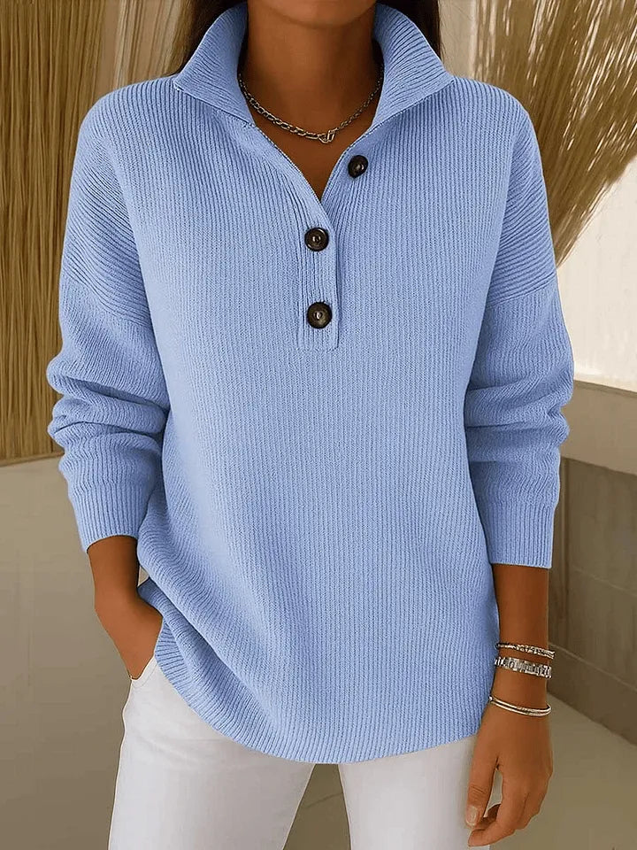 Joanna™ | V-Neck Polo Sweater