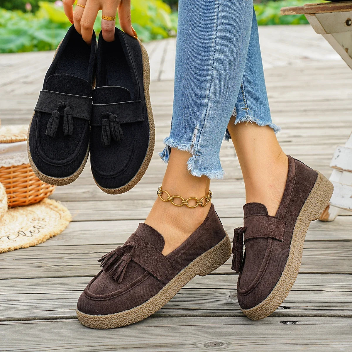 Elizabeth™ | Suede Tassel Loafers