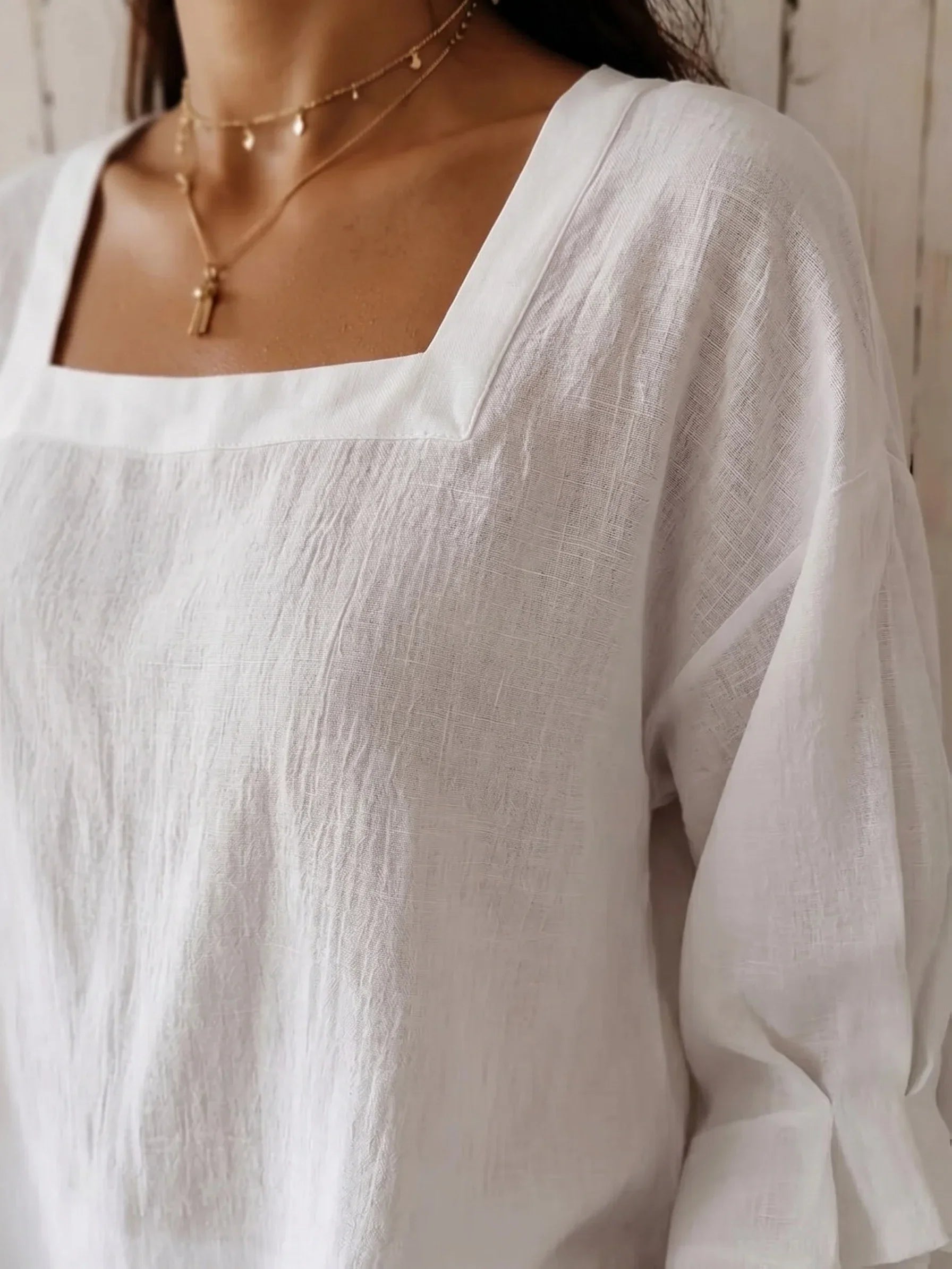 Sabrina - Relaxed Square Neckline Blouse