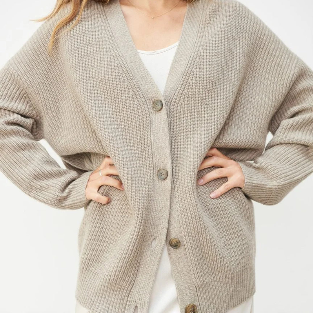 Violet | Women’s Elegant Ribbed Knit Cardigan