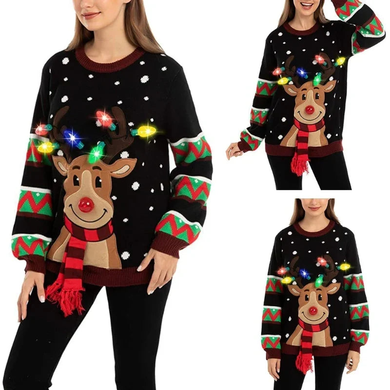 Women's LED Light Up Holiday Sweater Christmas
