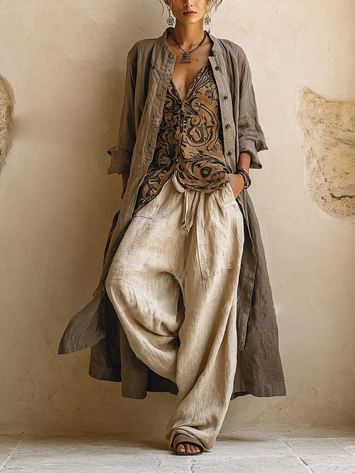 NATURAL | THREE-PIECE RELAXED SET