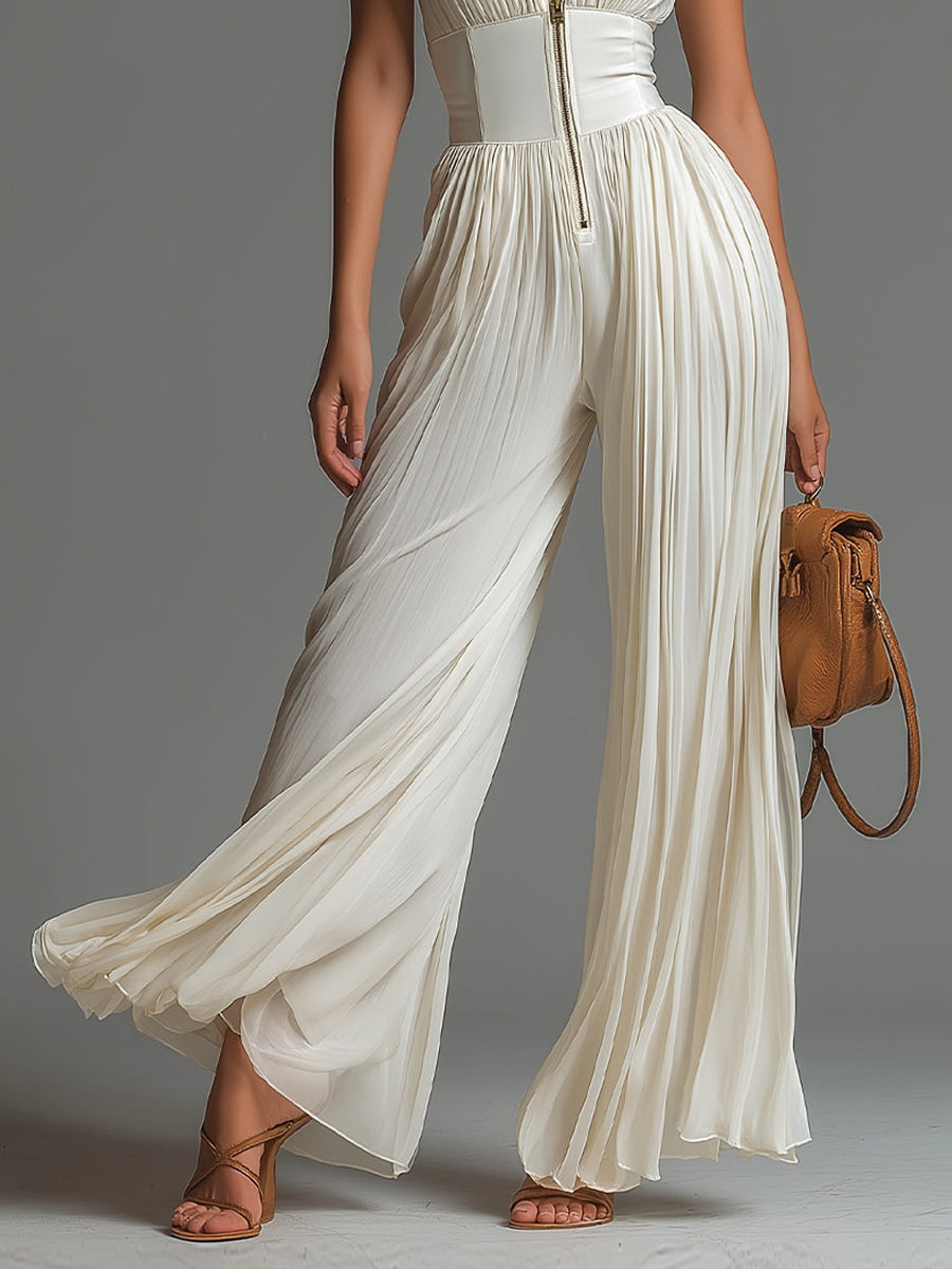 AURORA | PLEATED WIDE-LEG JUMPSUIT