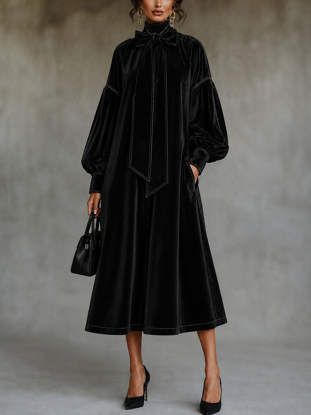 Rosalie™ | Velvet Midi Dress