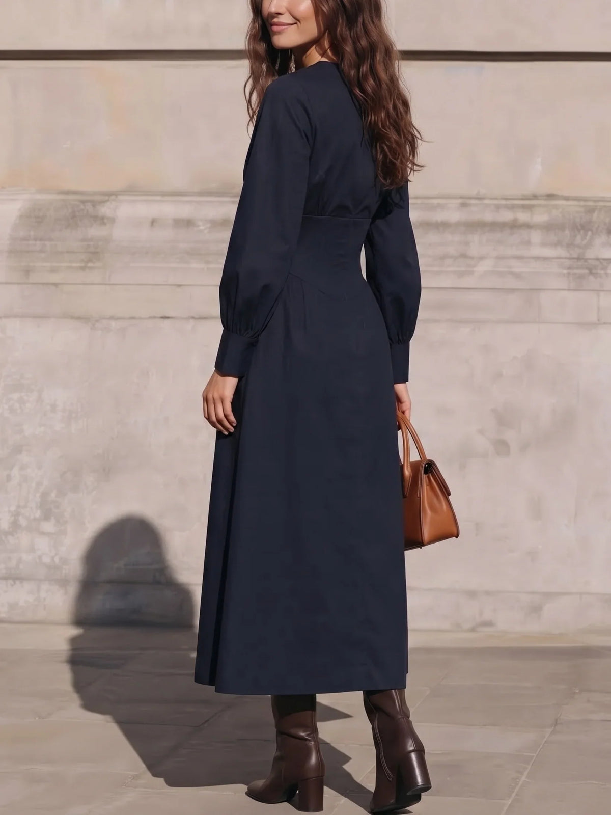 Elise™ | Corset-Waist Midi Dress