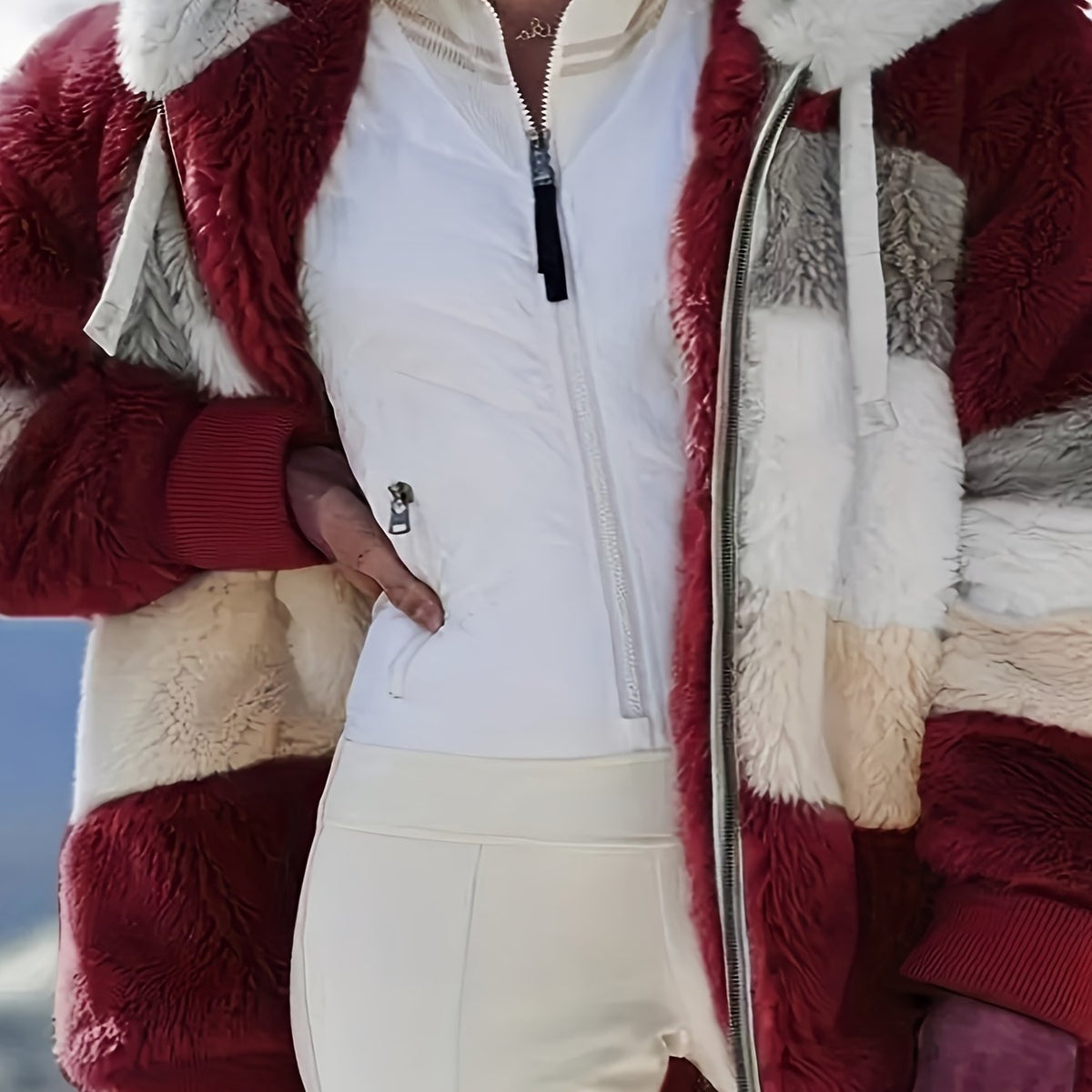 Heidi™ Women’s Colorblock Plush Jacket.