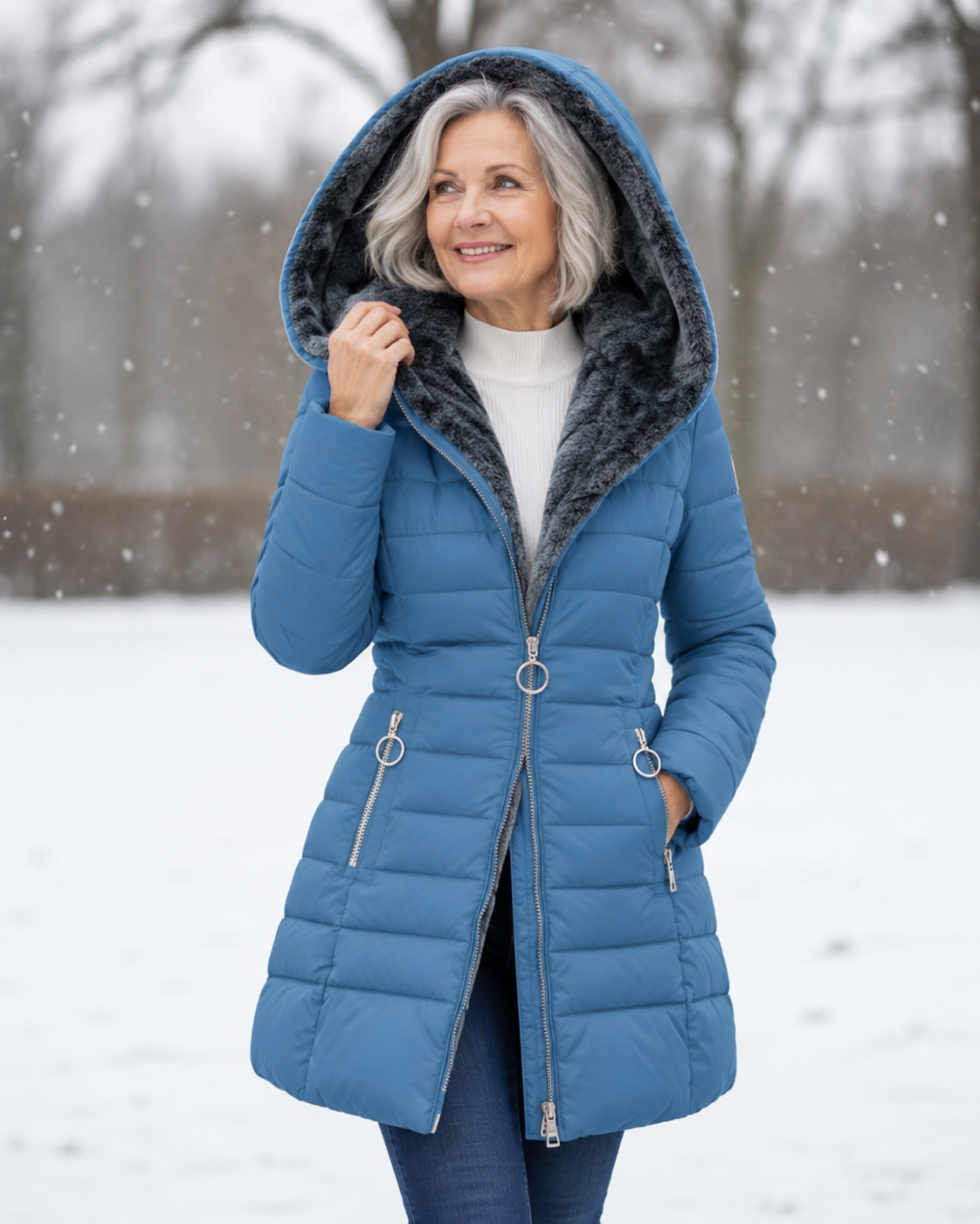 Marga™ | Long Quilted Hooded Winter Coat