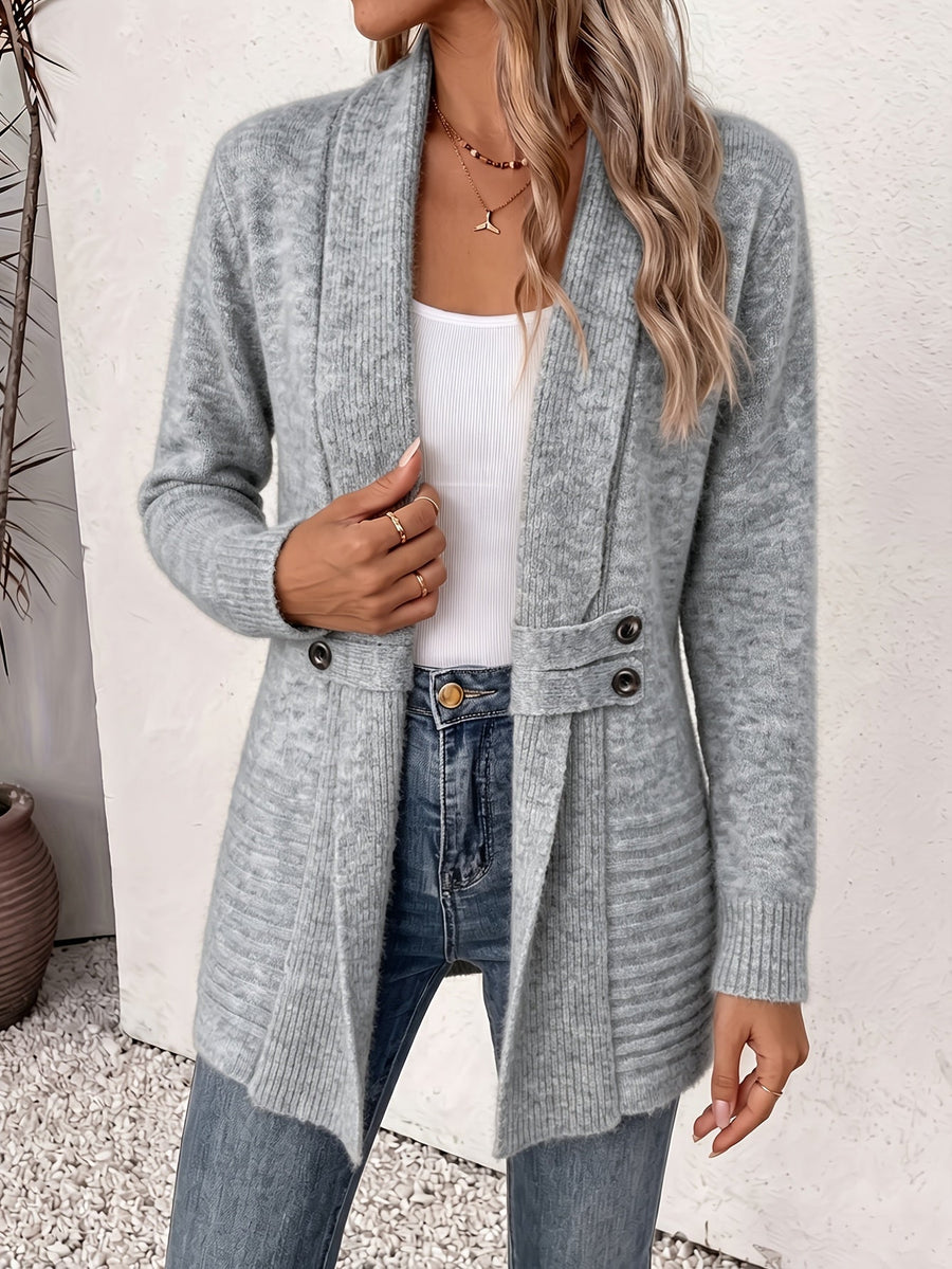 Xalviere™ | Elegant Open-Front Cardigan
