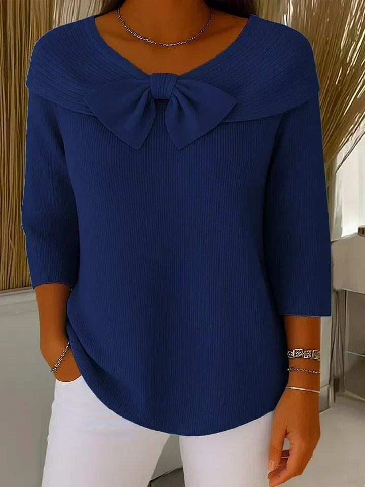 Wendy™ | Bow-Detail Crew-Neck Sweater