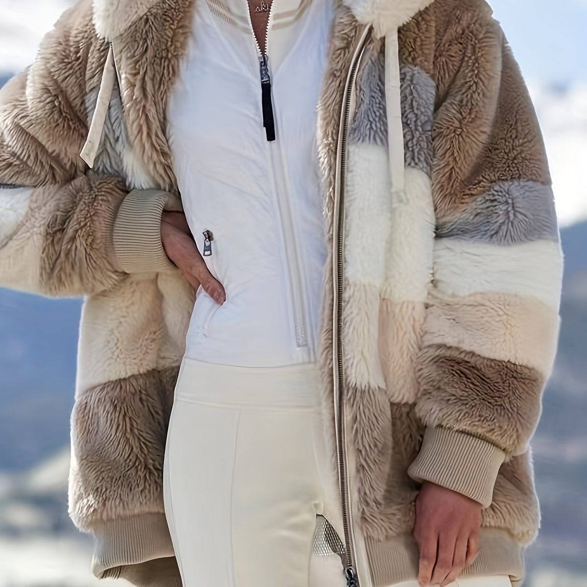 Heidi™ Women’s Colorblock Plush Jacket.